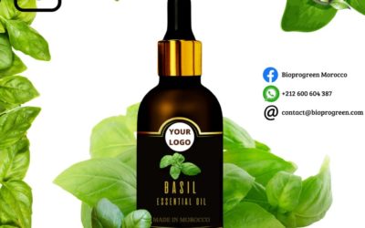 Basil essential oil with private label