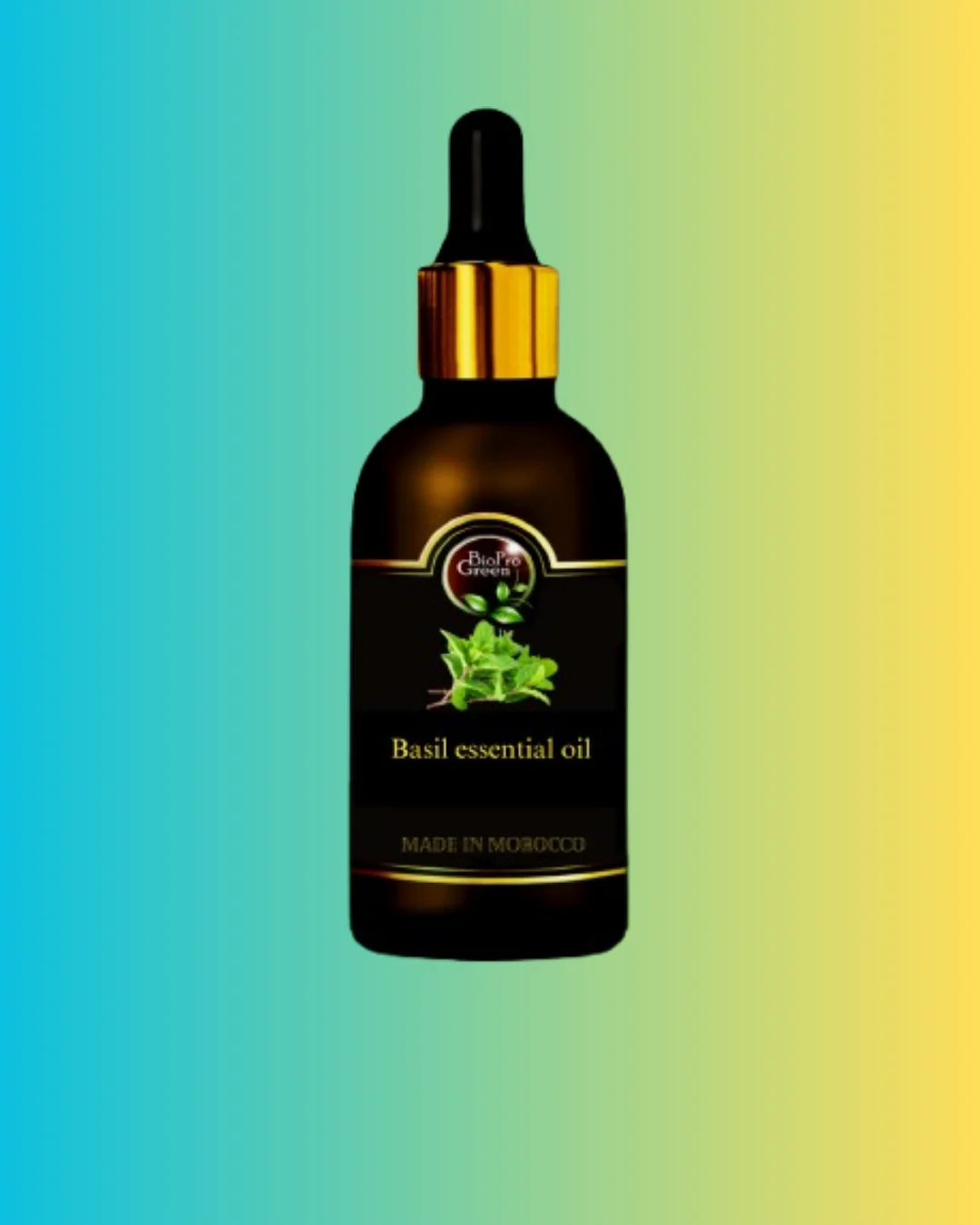 زجاجة زيت ريحان عطري 100% نقي، للاسترخاء والرفاهية.