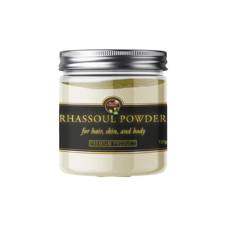 150 g / 5.29 oz Moroccan Ghassoul Clay Mask – Organic Natural Facial Mask for Daily Skin Care and Hammam Beauty Routine